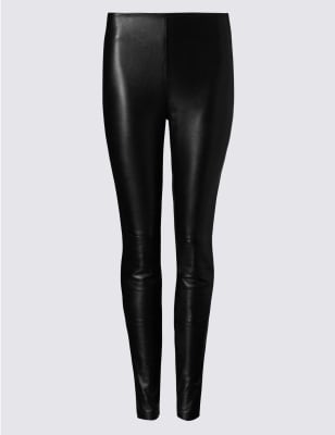 leather ponte leggings