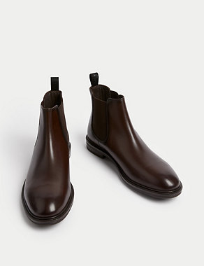 Leather Pull-On Chelsea Boots Image 2 of 4