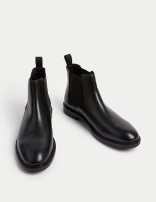 Leather Pull On Chelsea Boots Autograph M S