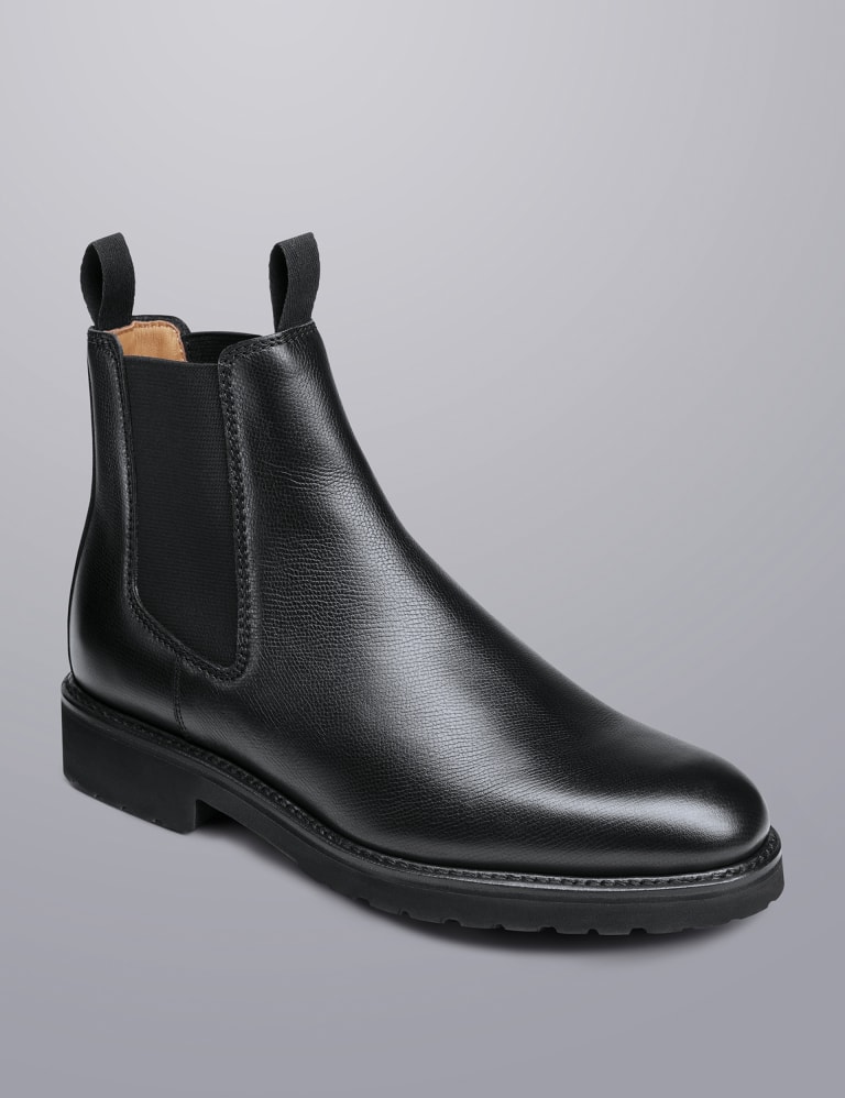 Leather Pull On Chelsea Boots