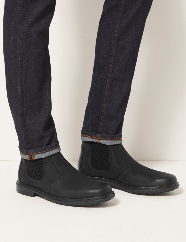 Leather Pull-on Chelsea Boots 1 of 6