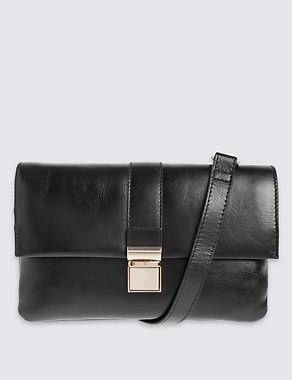 Leather Push-Lock Across Body Mini Bag Image 2 of 6