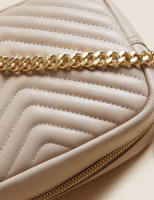 Leather Quilted Camera Cross Body Bag Image 2 of 3
