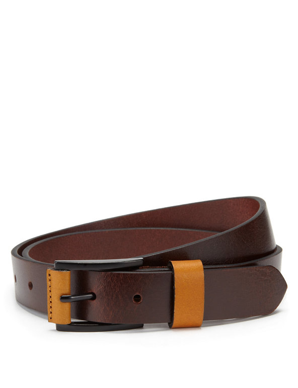 Leather Rectangular Buckle Belt Image 1 of 1