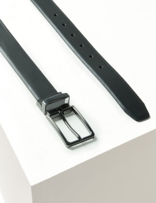 m&s leather belts
