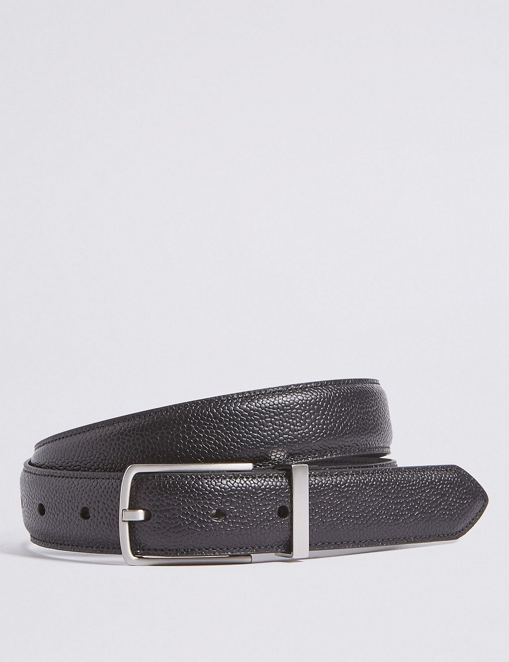 Leather Rectangular Buckle Smart Belt 3 of 3
