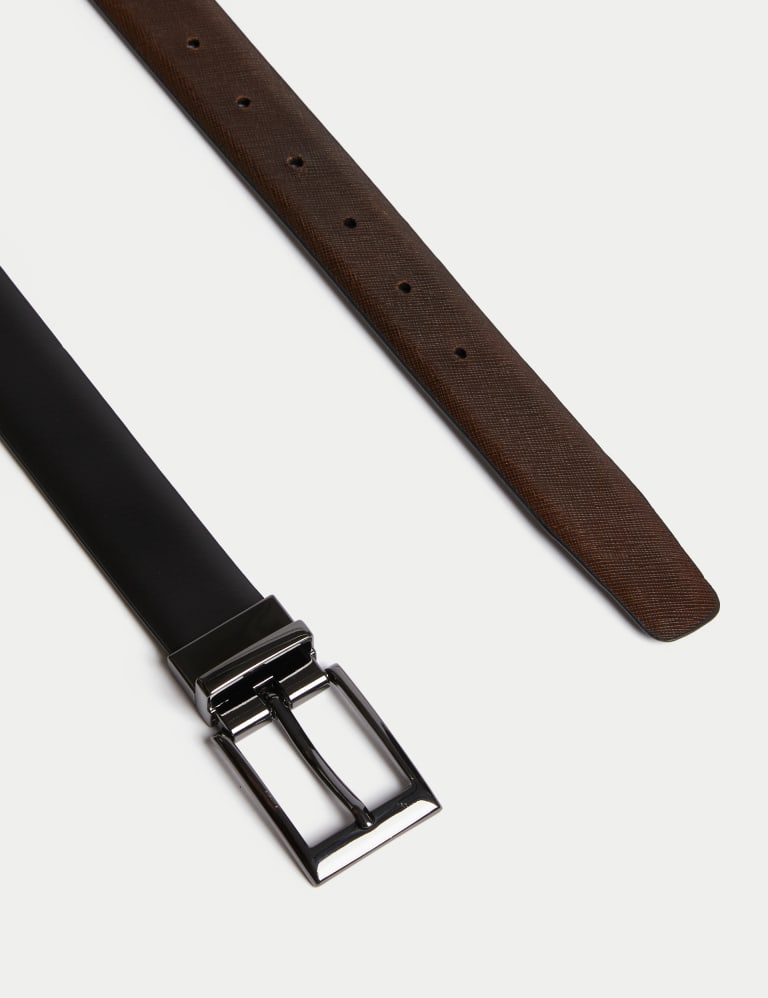 Leather Reversible Belt, M&S Collection