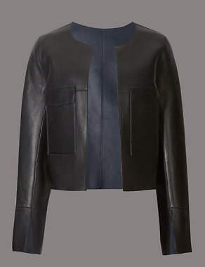 Leather Reversible Edge To Edge Jacket Image 2 of 5