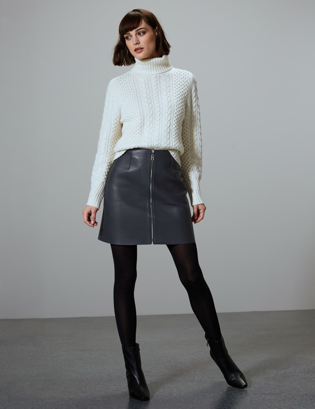 Autograph leather skirt shop