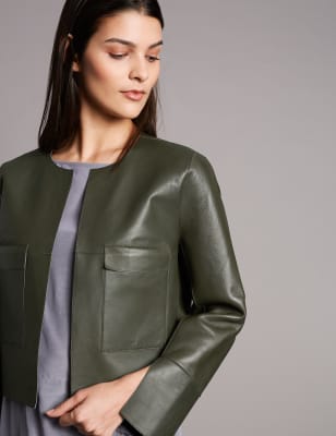 marks and spencer curve leather jacket