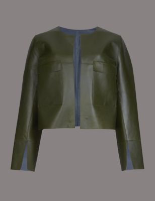 marks and spencer curve leather jacket