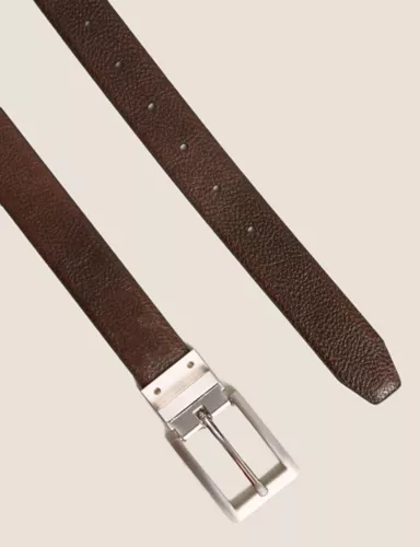 Leather Reversible Textured Belt 4 of 4