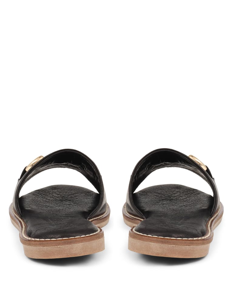 Leather Ring Detail Flat Mules Jones Bootmaker M S