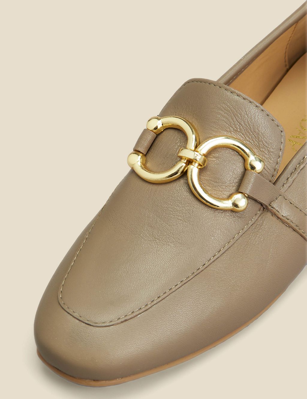 Leather Ring Detail Loafers 4 of 4