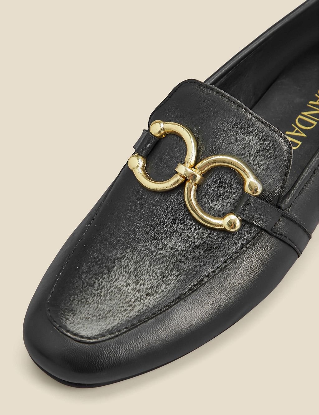 Leather Ring Detail Loafers 4 of 4