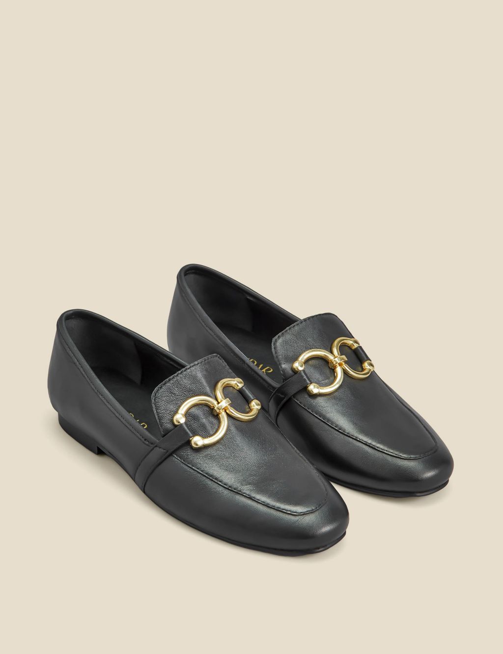 Leather Ring Detail Loafers | SOSANDAR | M&S