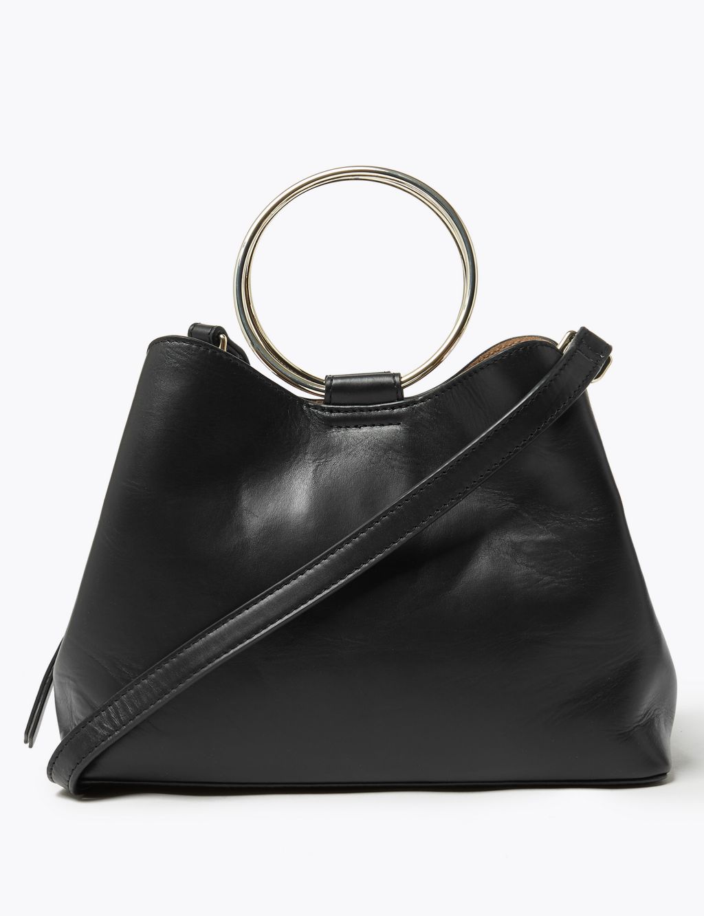 Leather Ring Grab Cross Body Bag | M&S Collection | M&S