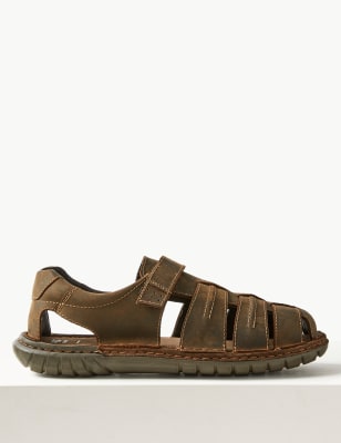 m&s mens leather sandals