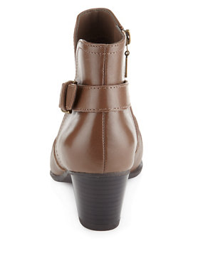 Leather Ruched Ankle Boots Image 2 of 5