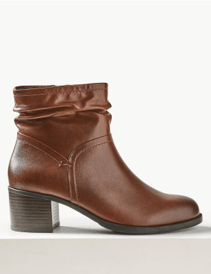 ruched ankle boots uk