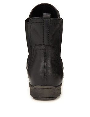 Leather Ruched Chelsea Boots Image 2 of 4