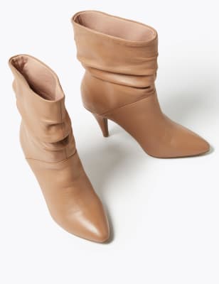 marks and spencer tan ankle boots