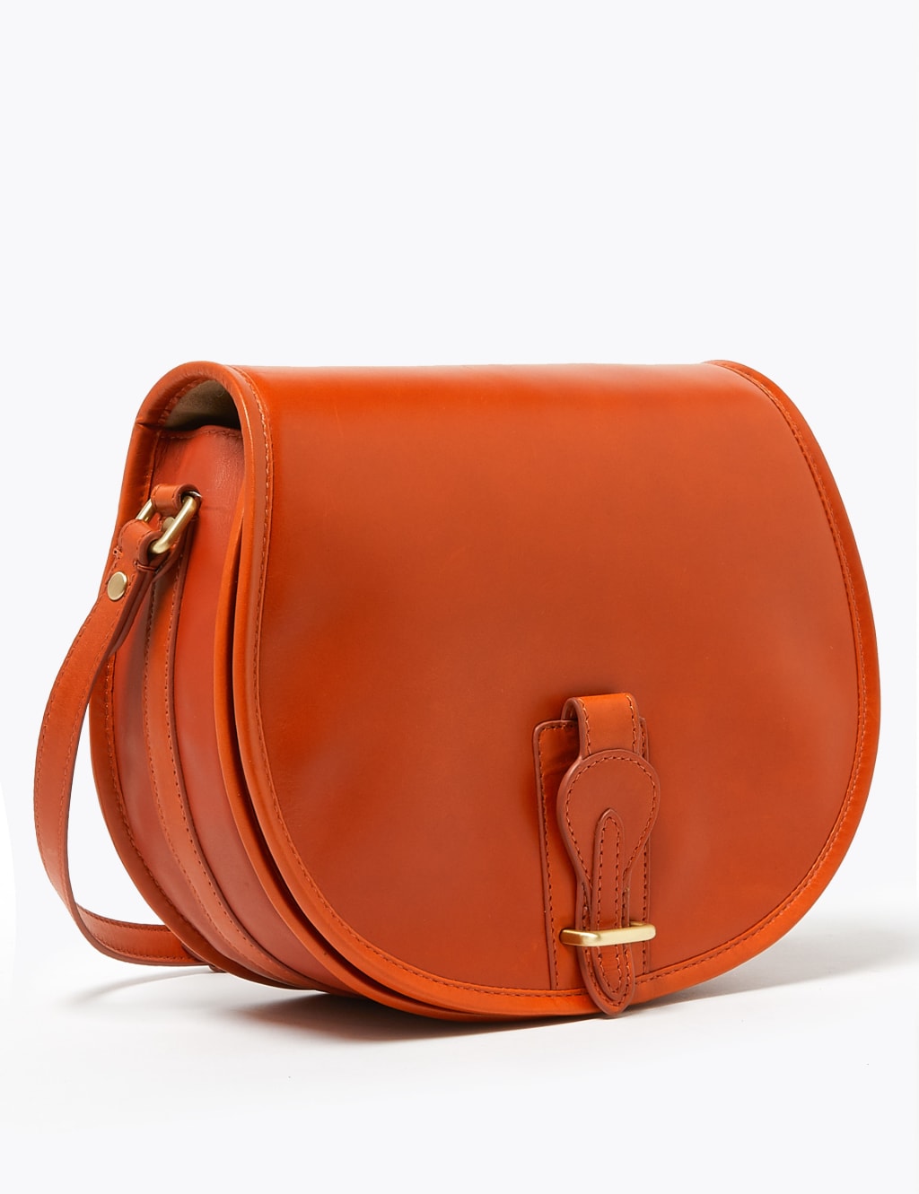 Leather Saddle Cross Body Bag M&S Collection M&S