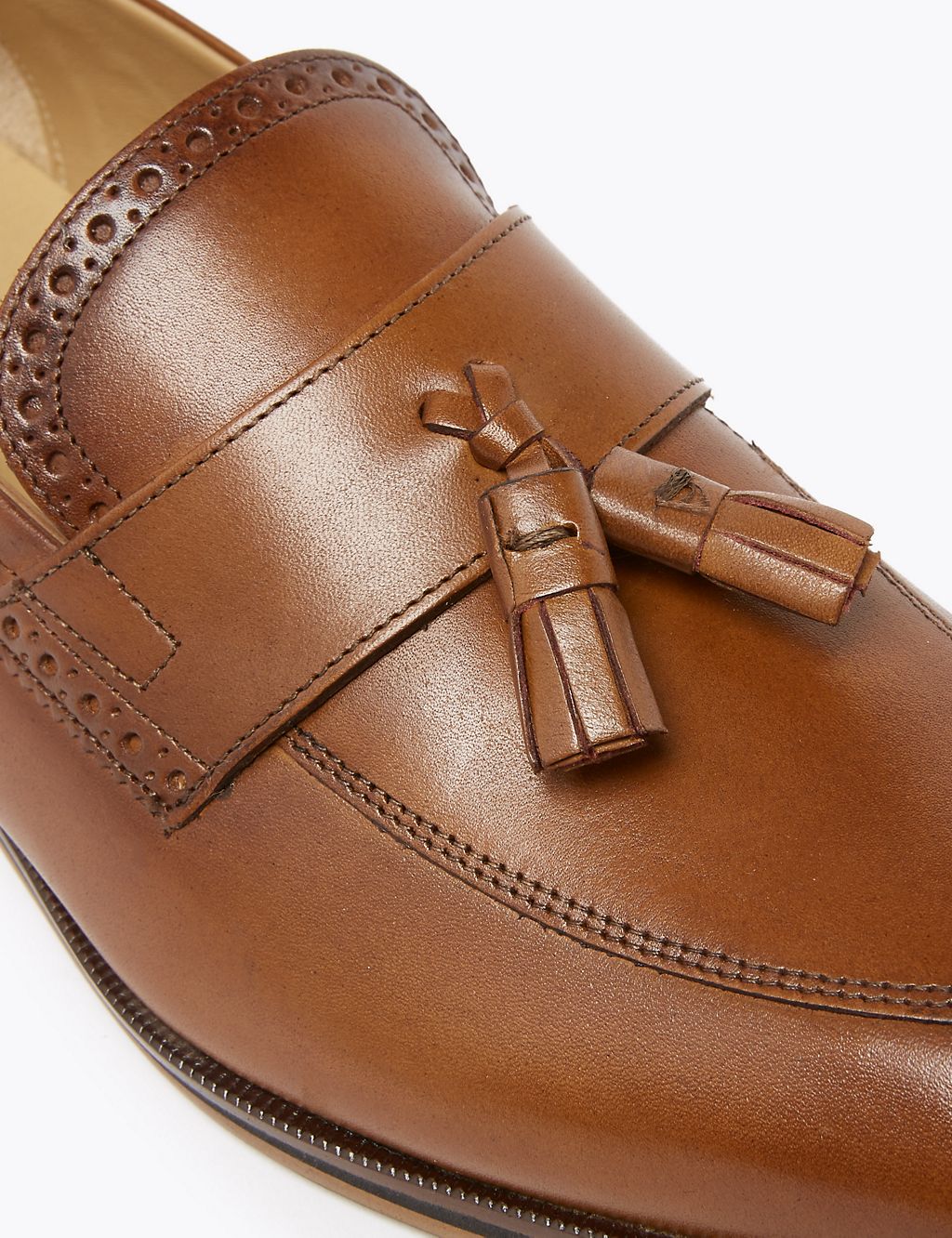 Leather Saddle Tassel Loafers 4 of 5