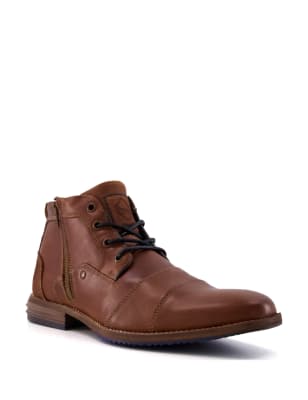 Mens dress boots outlet with side zipper