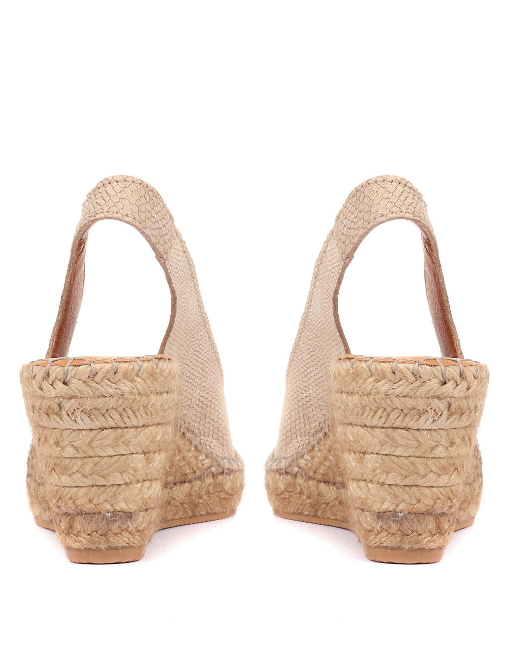 Leather Slingback Wedge Espadrilles 4 of 5