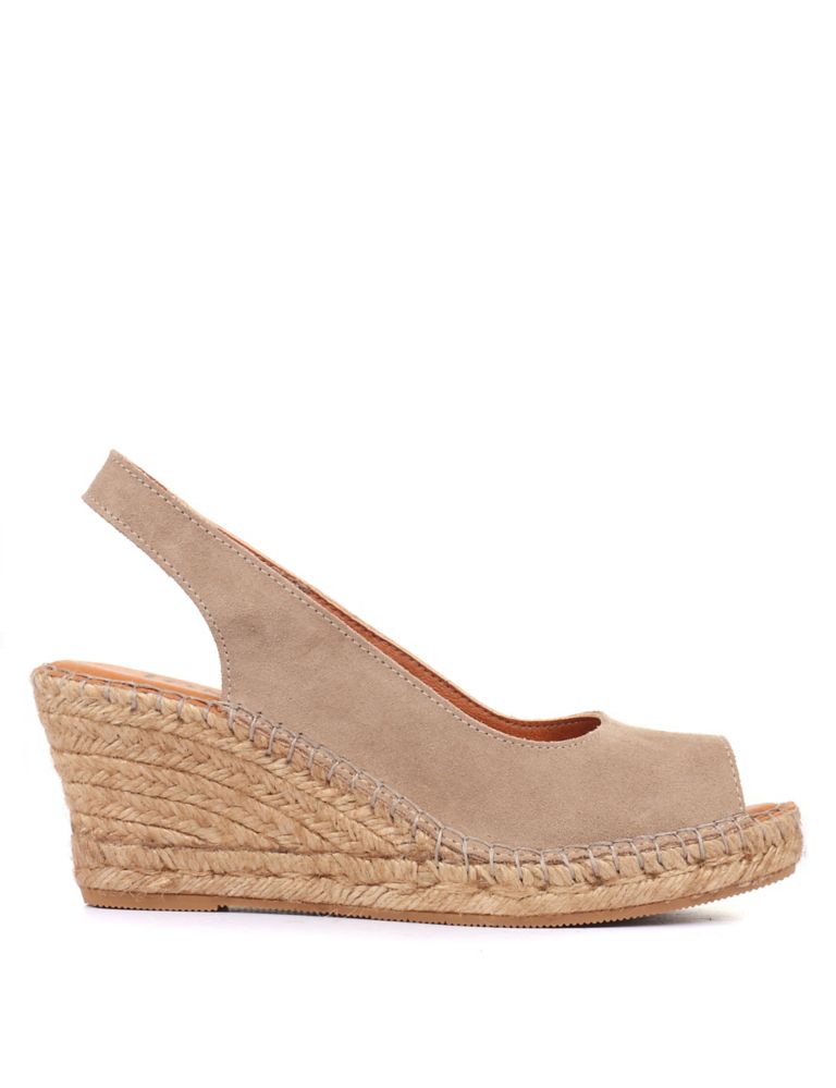 Leather Slingback Wedge Espadrilles 3 of 7