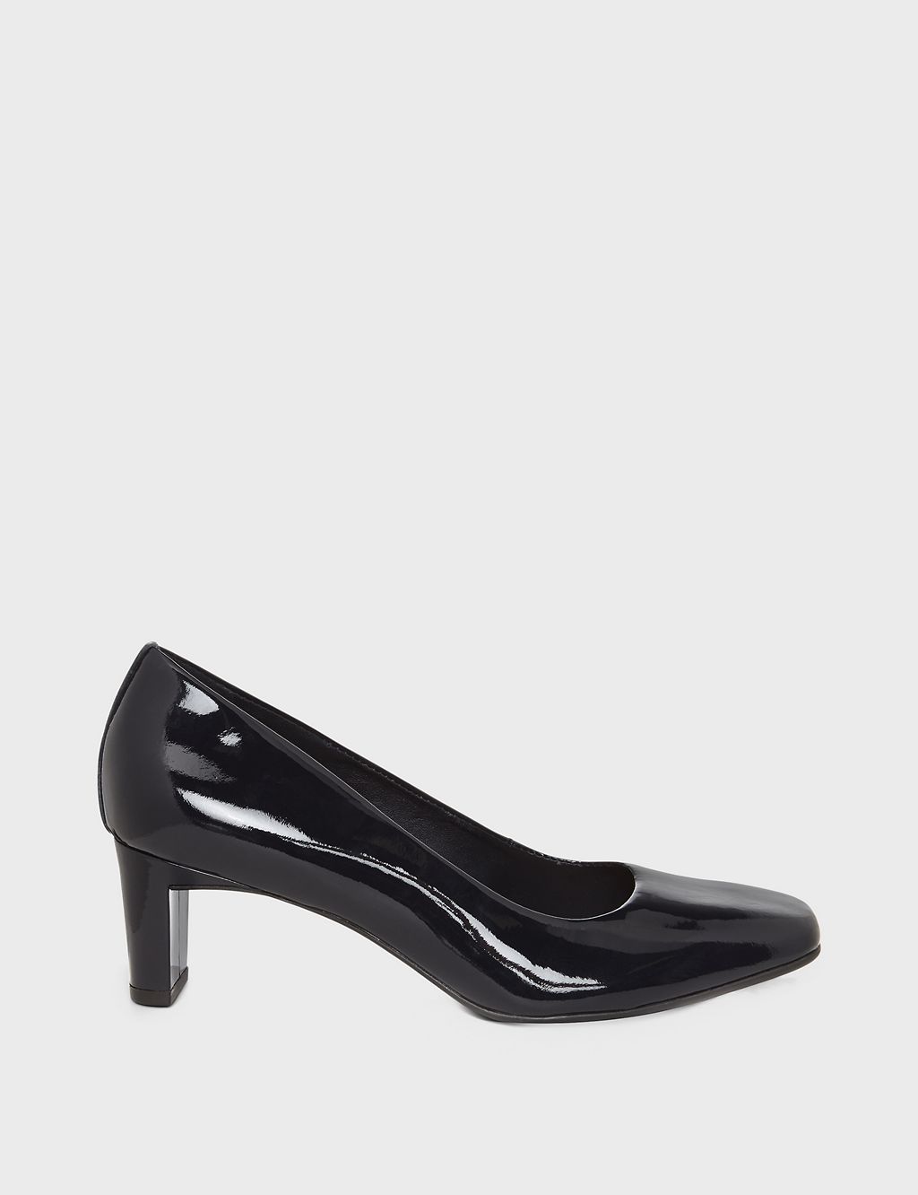 Leather Slip On Block Heel Court Shoes 3 of 6