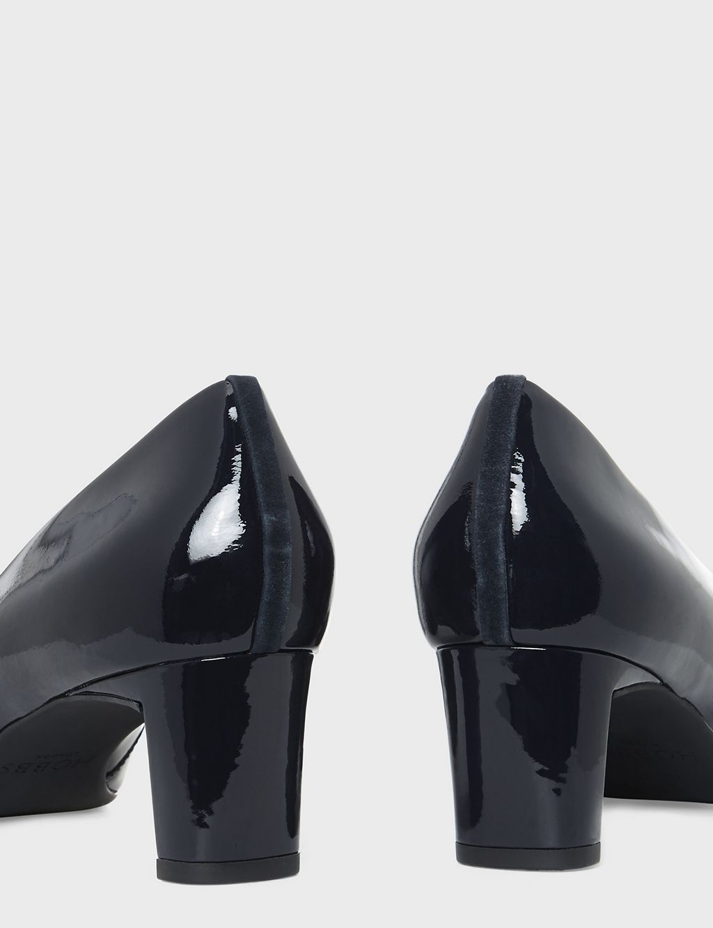 Leather Slip On Block Heel Court Shoes | HOBBS | M&S