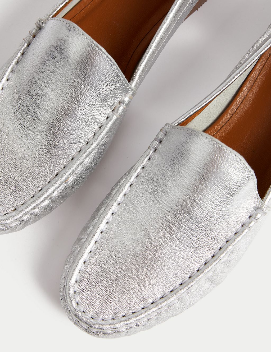 Leather Slip On Flat Loafers 2 of 3