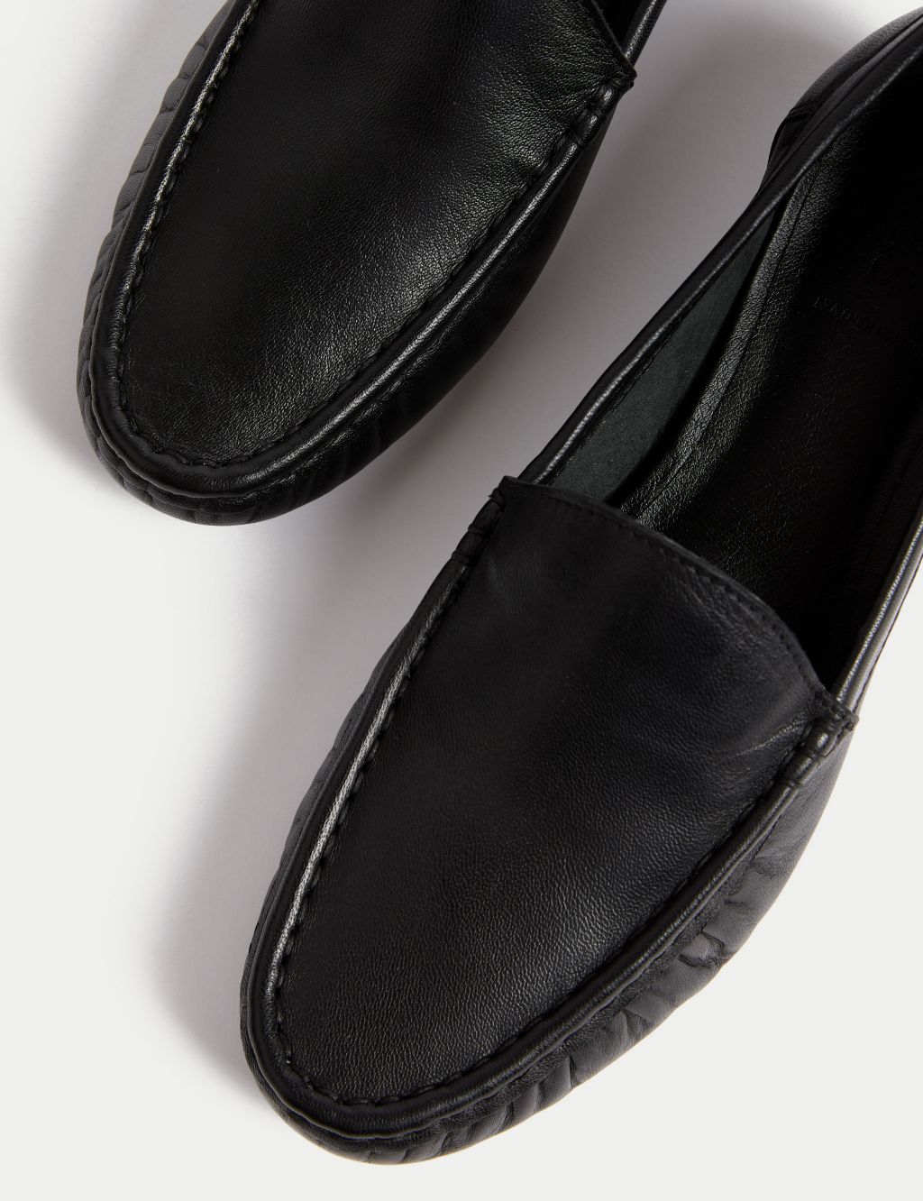 Leather Slip On Flat Loafers | M&S Collection | M&S