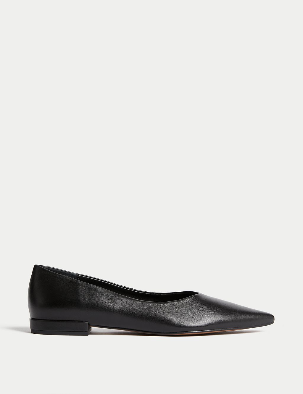 Leather Slip On Flat Pointed Pumps 3 of 3