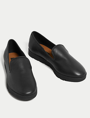 Leather Slip On Flat Pumps | M&S Collection | M&S