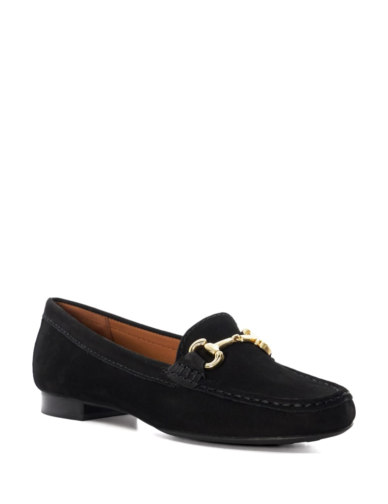 Leather Slip On Flatform Loafers 2 of 5