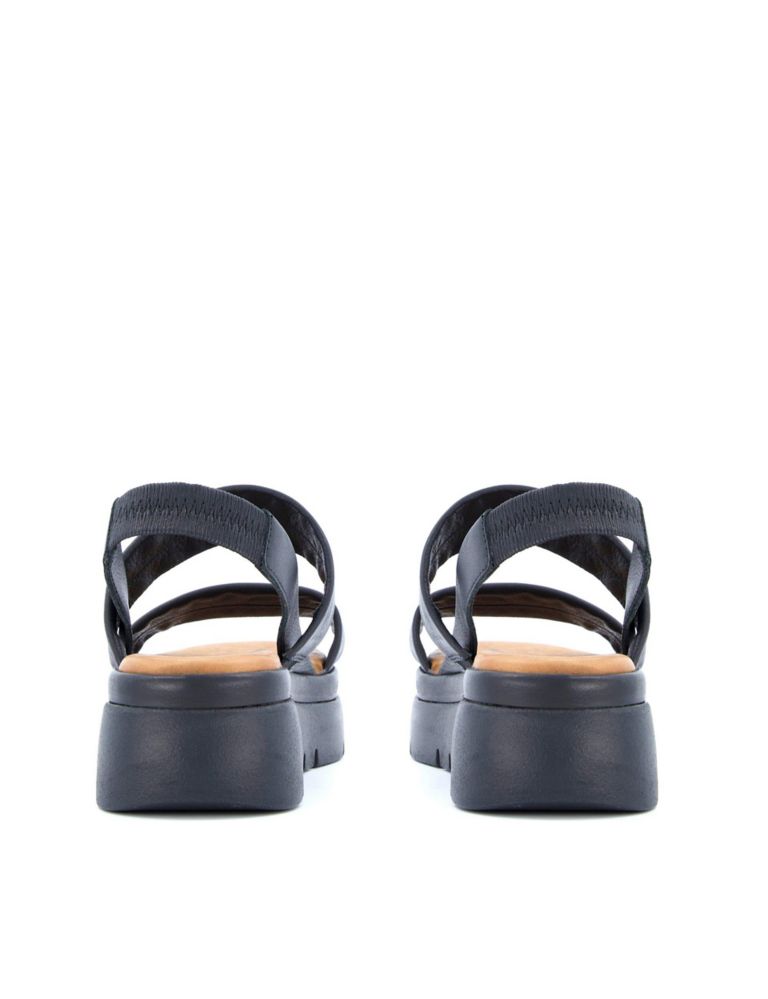 Leather Slip On Flatform Sandals 4 of 4