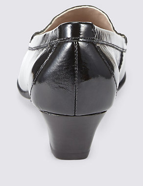Leather Slip-On Heeled Loafers Image 2 of 4