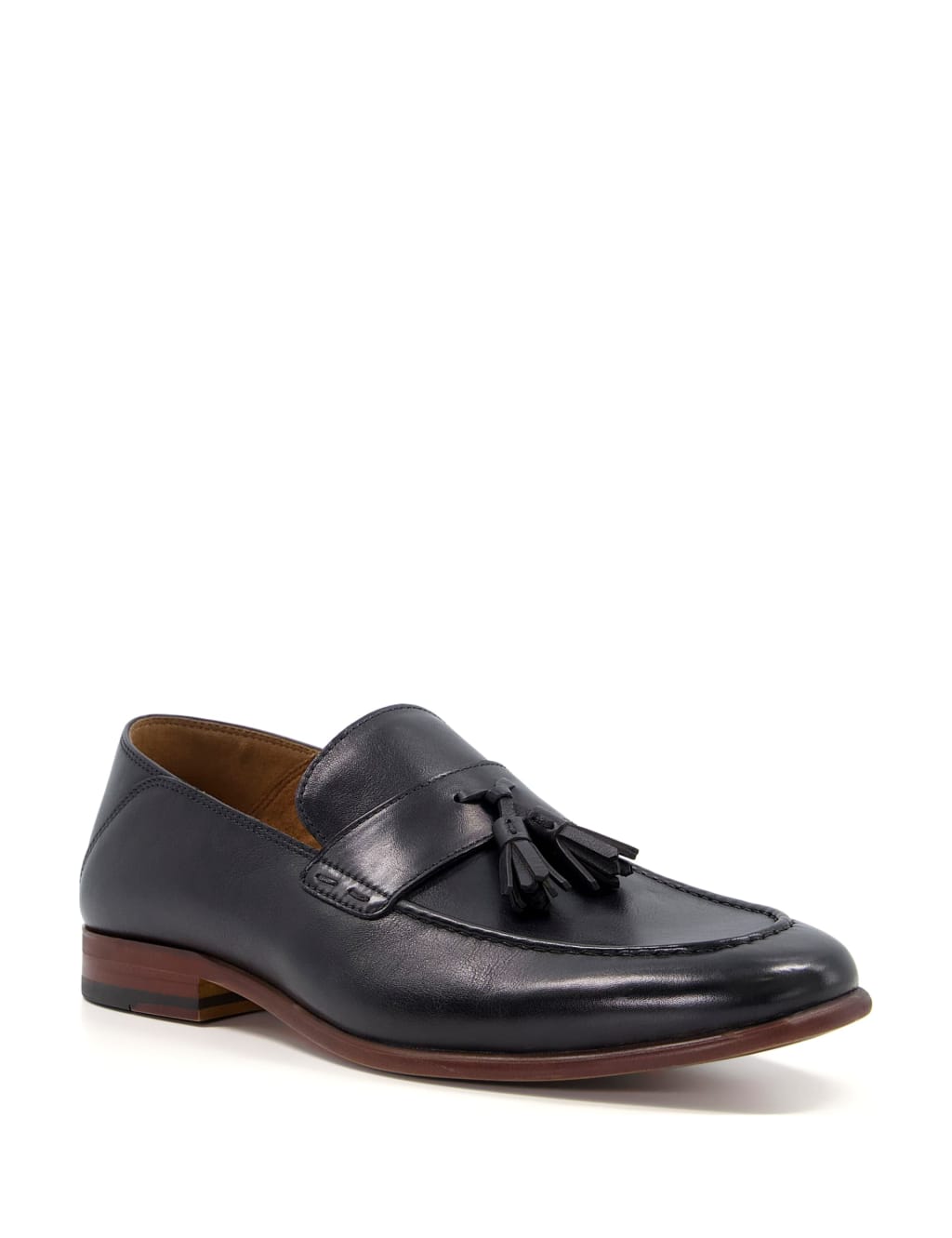 Duca di Morrone Black Leather Slip-On Loafers main image 1