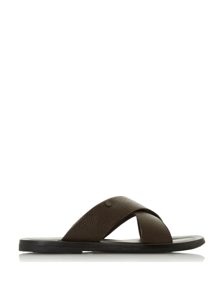Leather Slip On Sandals