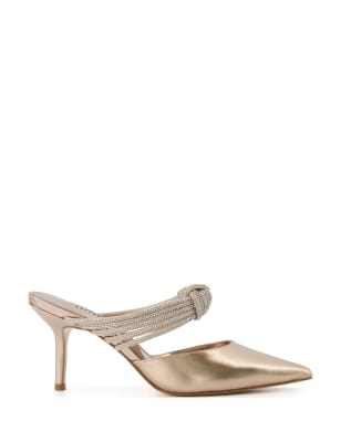 dune kitten heel court shoes