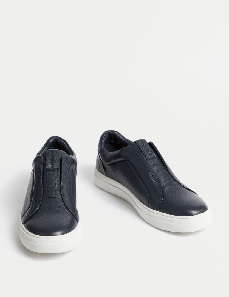 Leather Slip-On Trainers with Freshfeet™ 2 of 4