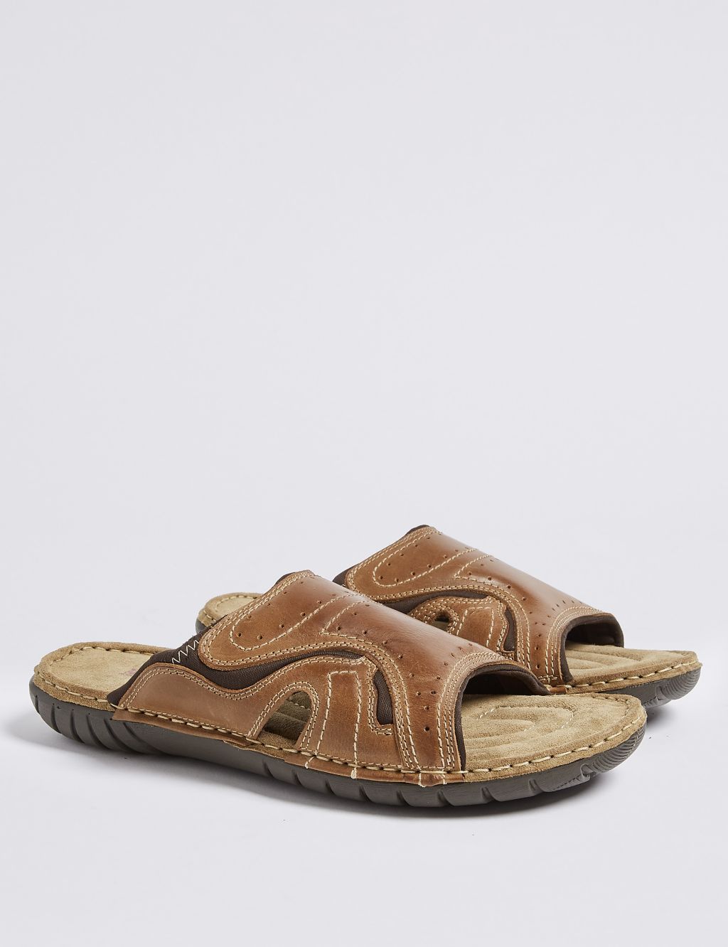 Leather Slip-on Sandals 2 of 6