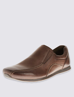 Leather Slip-on Shoes Image 2 of 6
