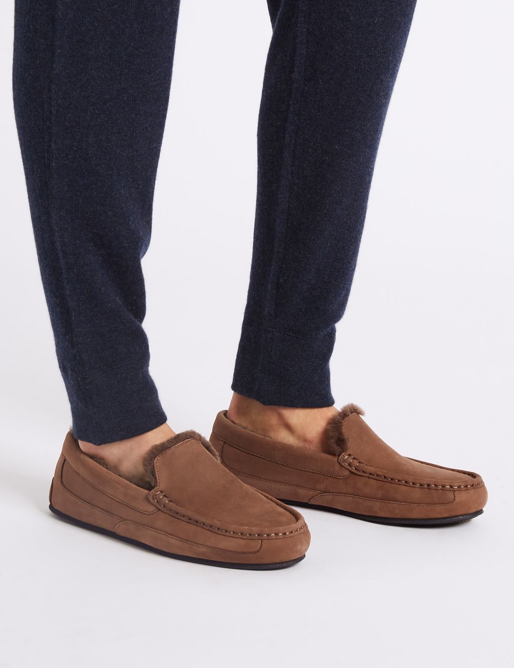 Leather Slip-on Slippers with Freshfeet™ 3 of 6