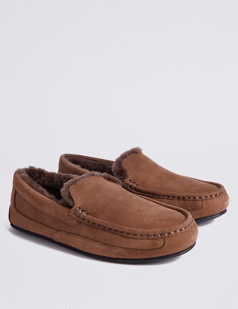Leather Slip-on Slippers with Freshfeet™ 3 of 6