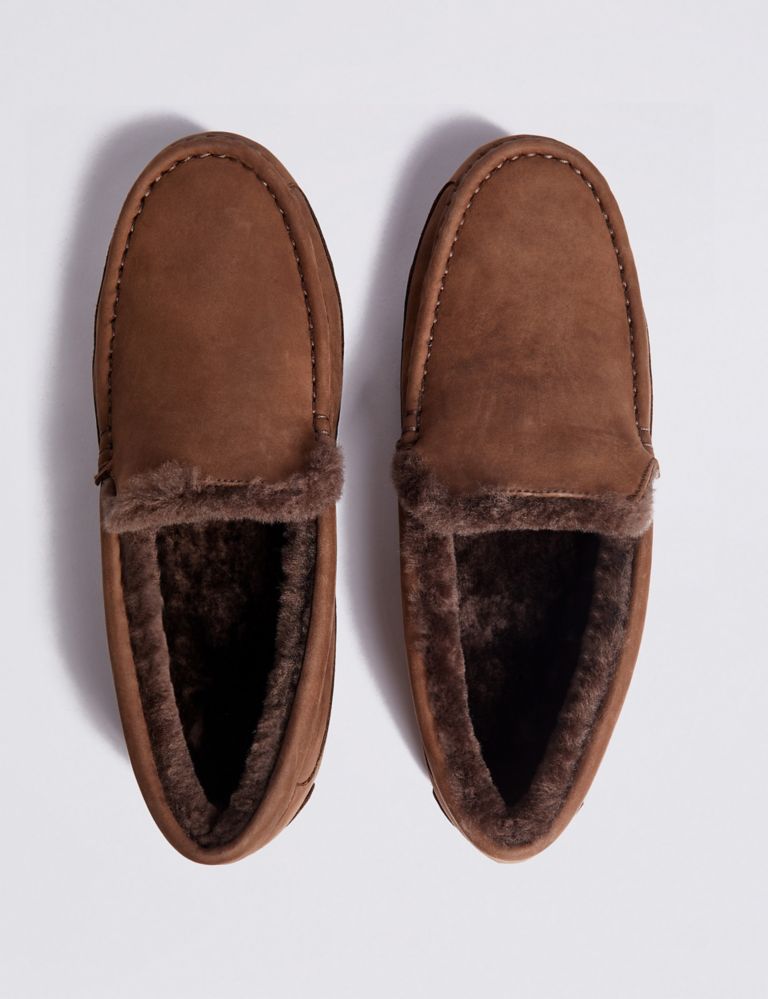Leather Slip-on Slippers with Freshfeet™ 4 of 6
