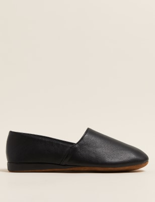 marks and spencer mens leather slippers